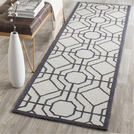 Safavieh Four Seasons Hand Hooked Runner Rug- Ivory - Black- 2 ft. 3 in. x 8 ft. FRS244P-28